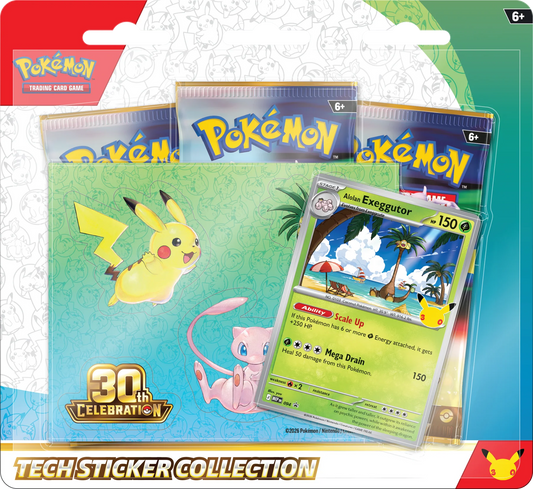 Pokémon TCG: 30th Celebration Tech Sticker Collection (Lucario o Alolan Exeggutor)