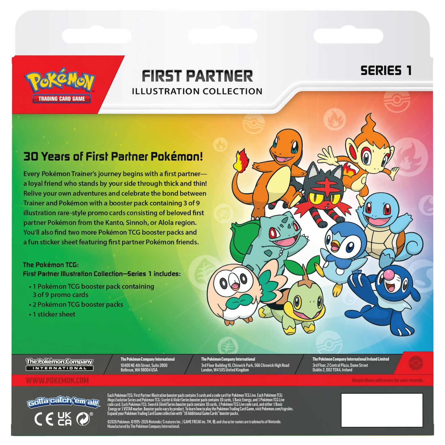 Pokémon TCG: First Partners Illustration Collection - Series 1 - 30th Anniversary
