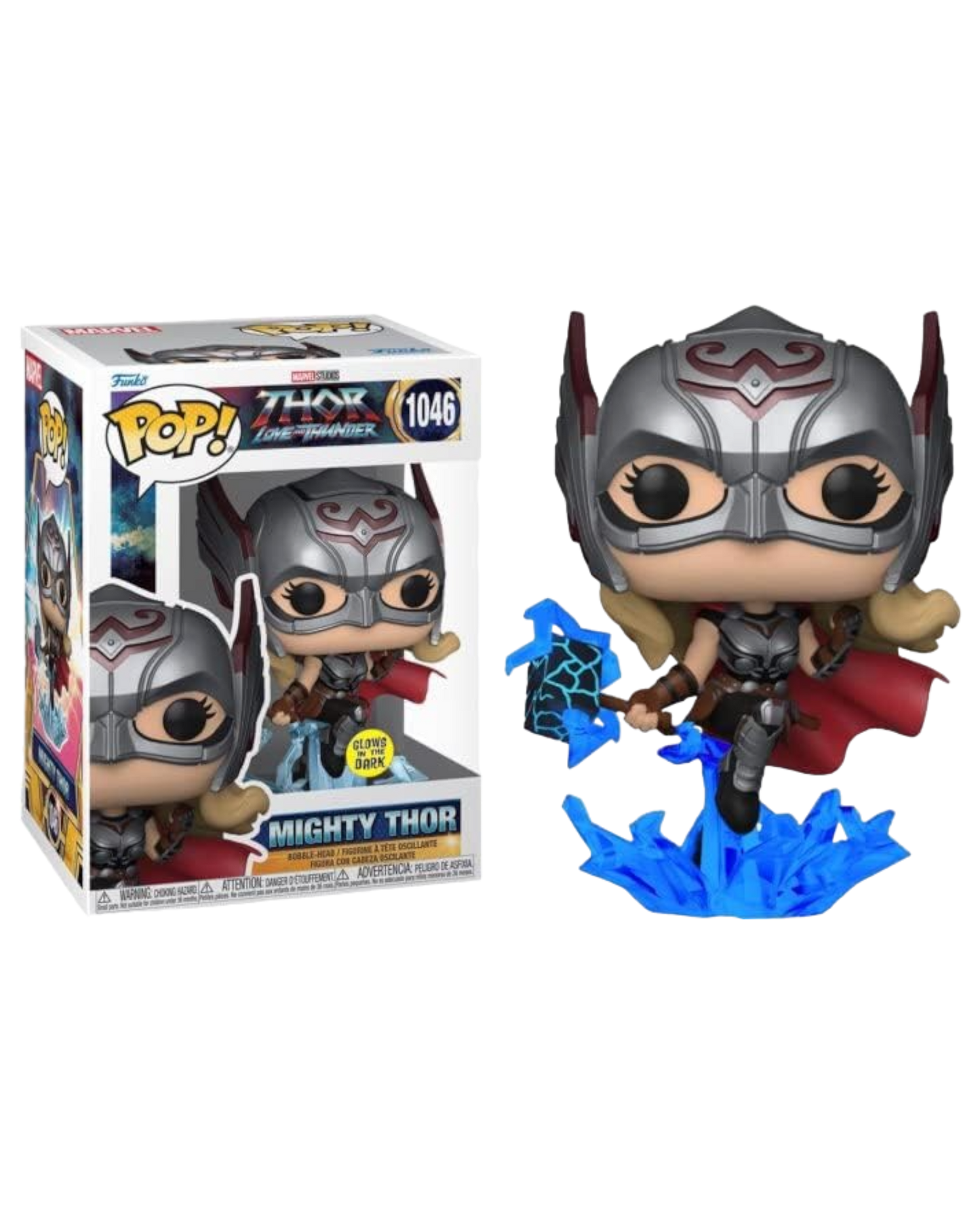 Funko Pop! Marvel: Thor Love and Thunder - Mighty Thor Jane Glow