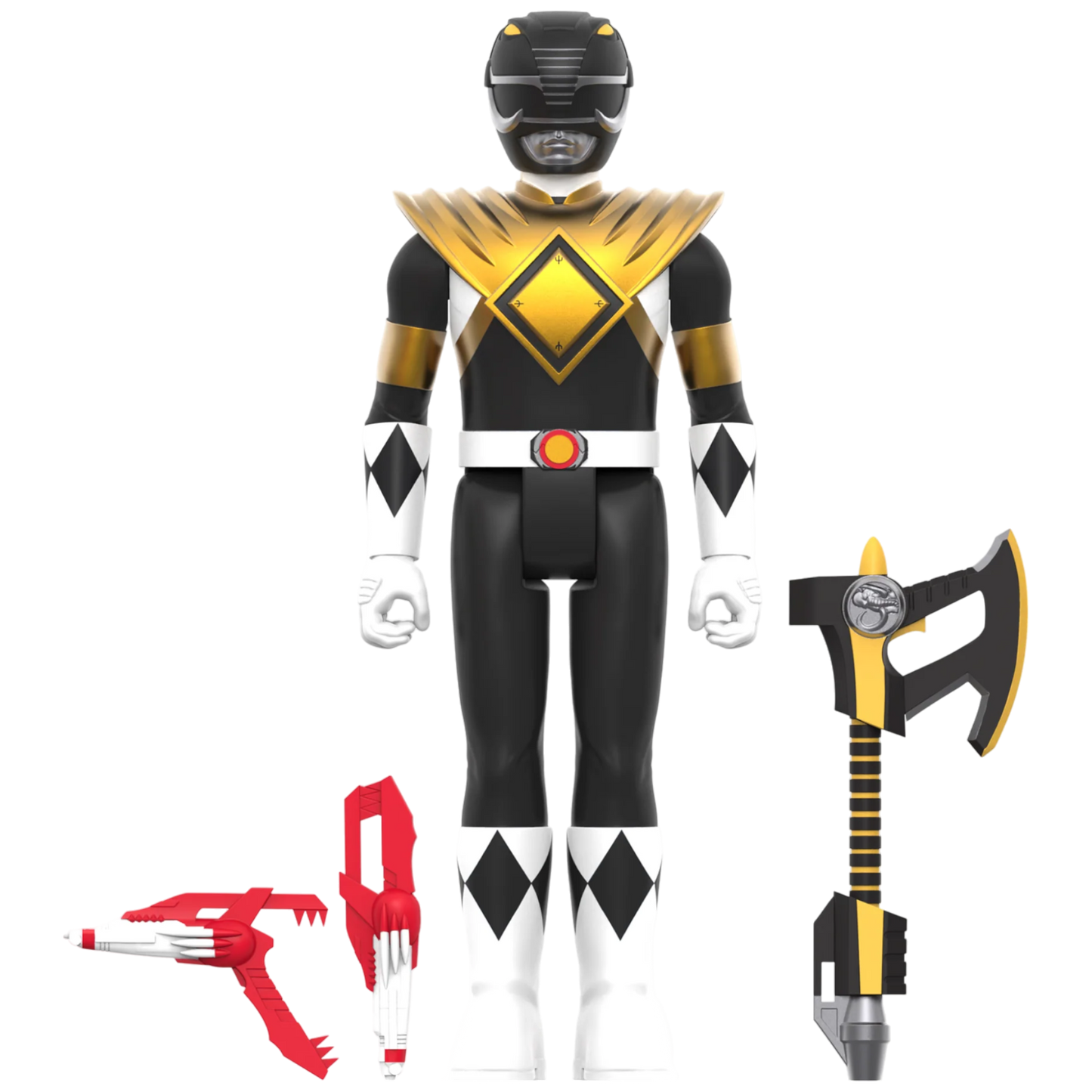 Super7 ReAction: Mighty Morphin Power Rangers - Black Ranger Dragon Shield