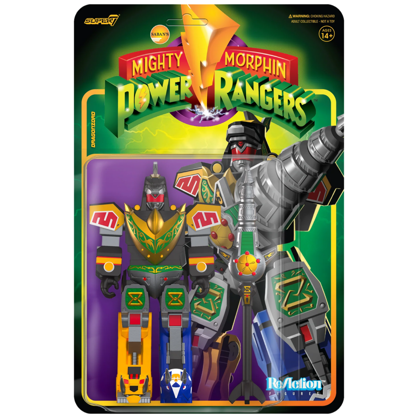 Super7 ReAction: Mighty Morphin Power Rangers - DragonZord (Battle Mode)