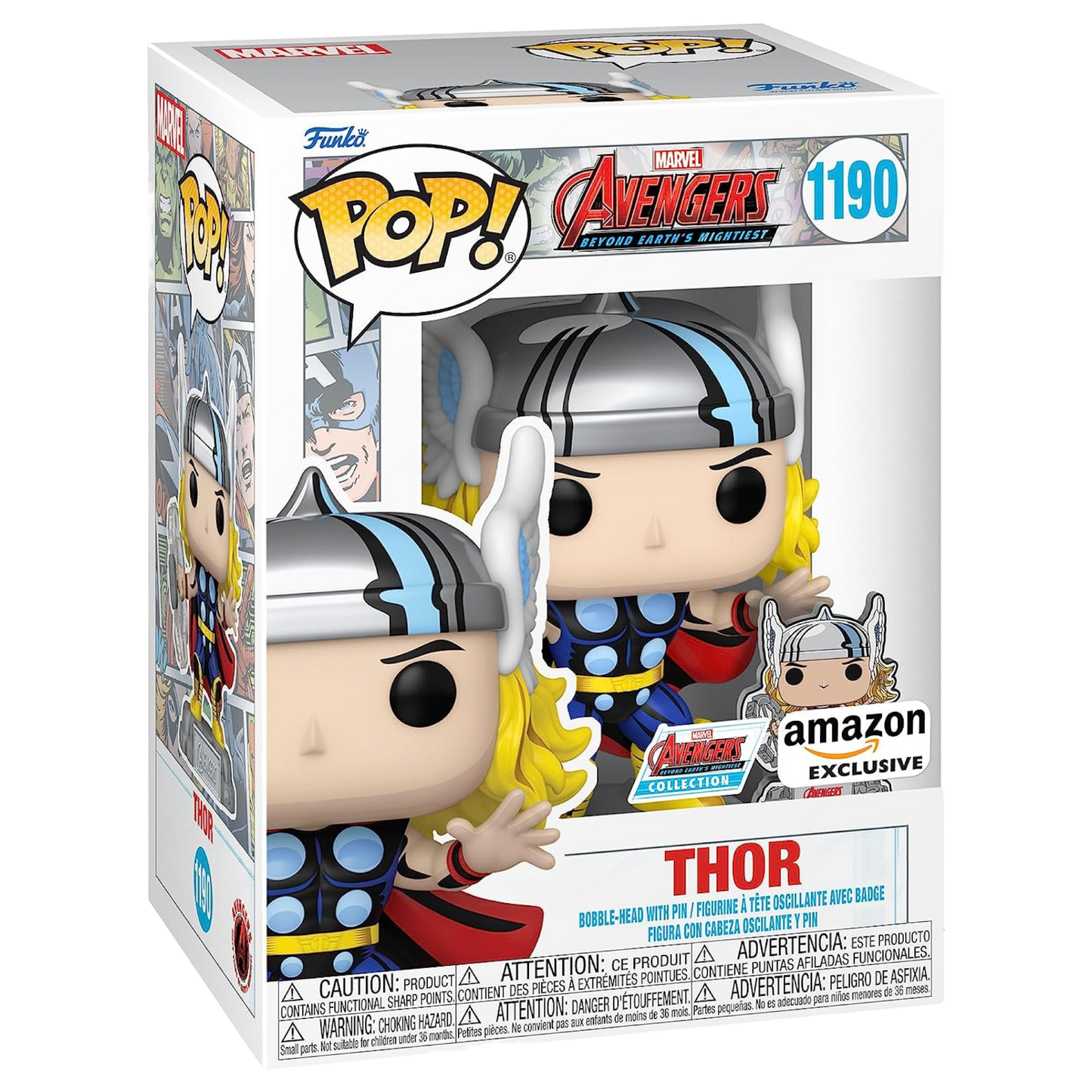 Funko Pop! The Avengers: Earth's Mightiest Heroes - 60th Anniversario, Thor con Pin