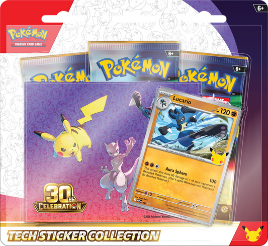 Pokémon TCG: 30th Celebration Tech Sticker Collection (Lucario o Alolan Exeggutor)