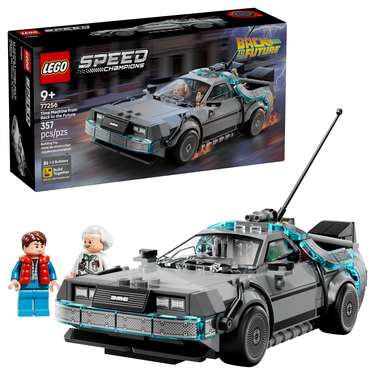 LEGO Speed Champions: Máquina del Tiempo Volver al Futuro (77256) - 357 Piezas