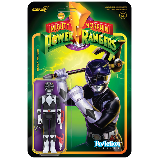 Super7 ReAction: Mighty Morphin Power Rangers - Black Ranger