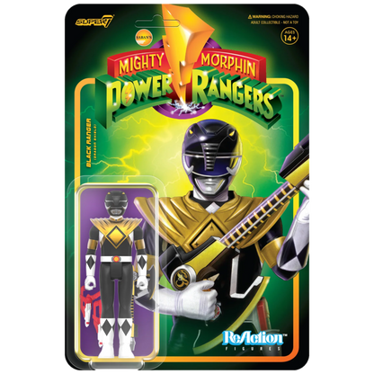 Super7 ReAction: Mighty Morphin Power Rangers - Black Ranger Dragon Shield