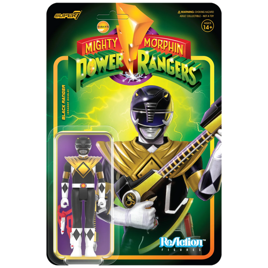 Super7 ReAction: Mighty Morphin Power Rangers - Black Ranger Dragon Shield