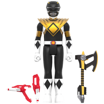Super7 ReAction: Mighty Morphin Power Rangers - Black Ranger Dragon Shield